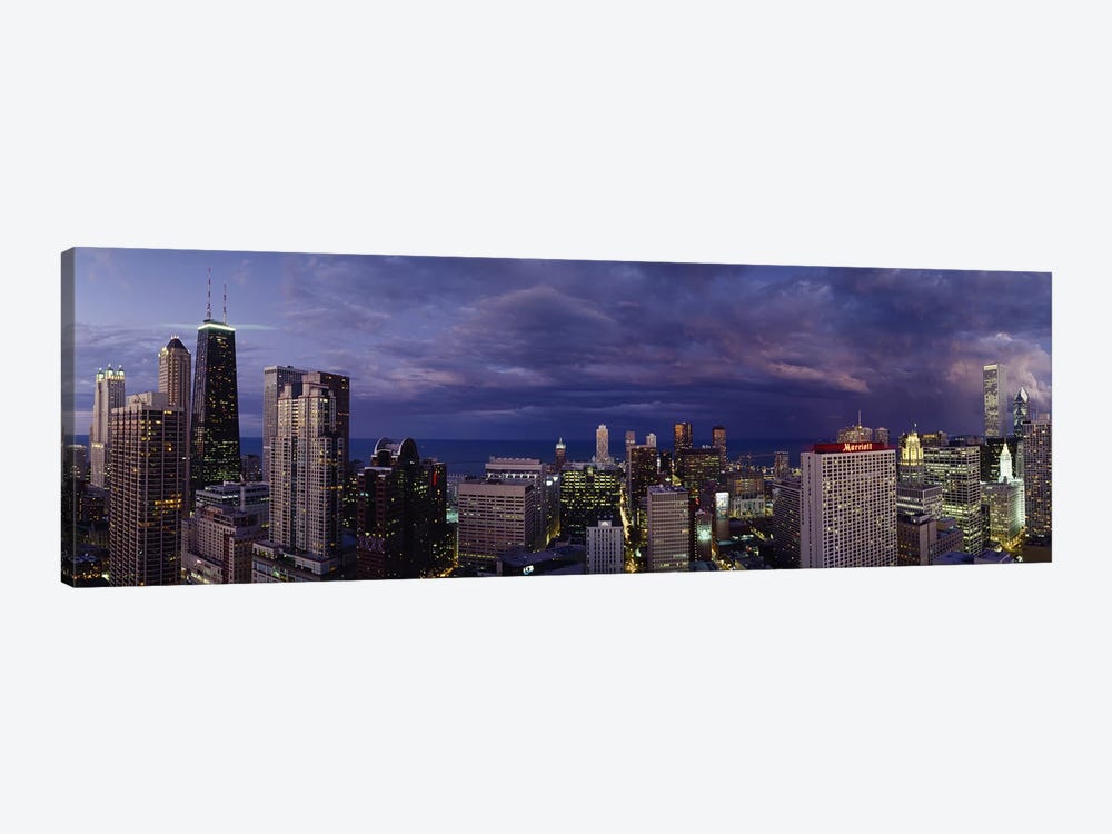 Evening Chicago IL by Panoramic Images 1-piece Canvas Artwork