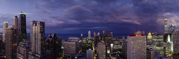 U.S. Cities: Evening Chicago IL by Panoramic Images