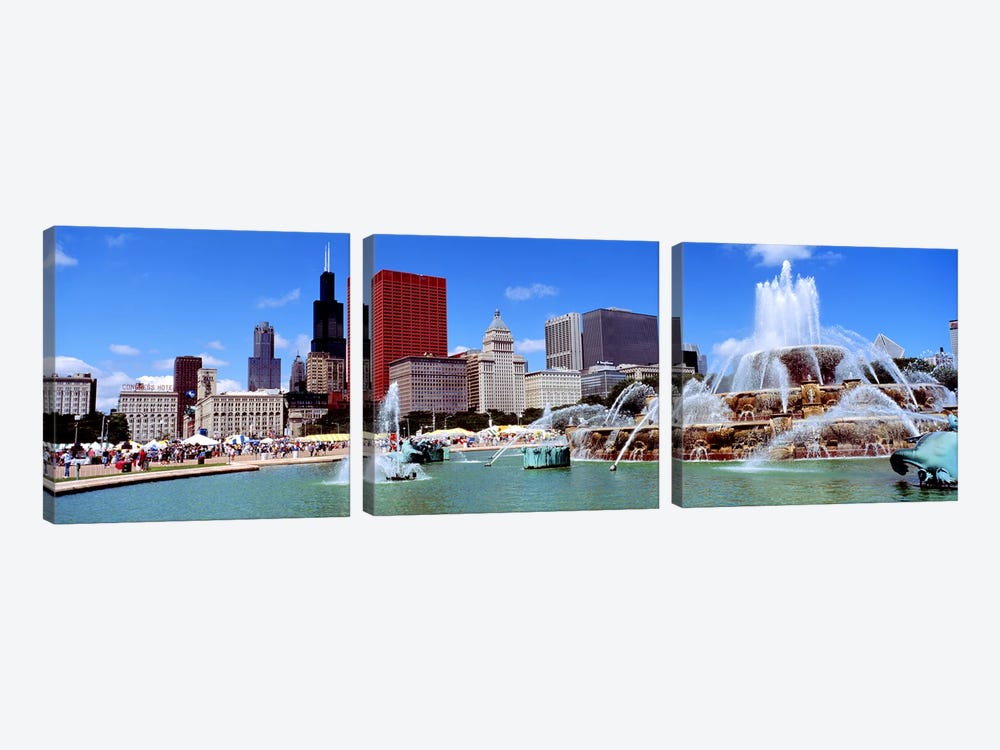 SummerChicago, Illinois, USA by Panoramic Images 3-piece Canvas Wall Art