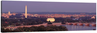 USAWashington DC, aerial, night Canvas Art Print