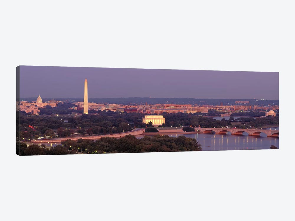USAWashington DC, aerial, night by Panoramic Images 1-piece Art Print