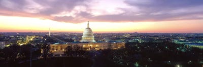 TwilightCapitol Building, Washington DC, District of Columbia, USA by Panoramic Images multi panel art