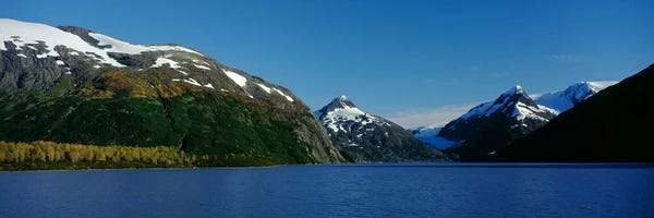 Mountains at the seaside, Chugach National Forest, near Anchorage, Alaska, USA