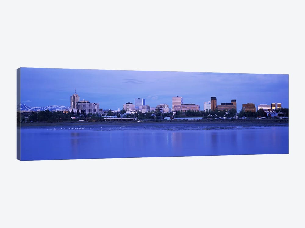 Buildings at the waterfront, Anchorage, Alaska, USA by Panoramic Images 1-piece Canvas Print