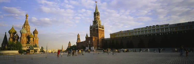 Cathedral at a town square, St. Basil's Cathedral, Red Square, Moscow, Russia