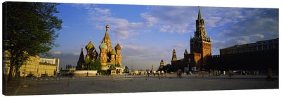 Cathedral at a town square, St. Basil's Cathedral, Red Square, Moscow, Russia #2 Canvas Art Print - Moscow Art