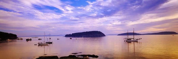 Maine: Frenchman Bay At Twilight, Hancock County, Maine, USA by Panoramic Images