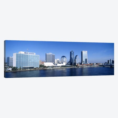 Buildings at the waterfront, St. John's River, Jacksonville, Florida, USA Canvas Print #PIM3396} by Panoramic Images Art Print