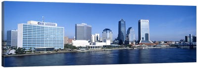 Buildings at the waterfront, St. John's River, Jacksonville, Florida, USA Canvas Art Print - Jacksonville Art