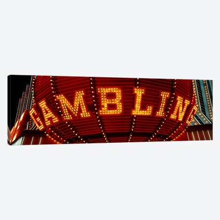 Close-up of a neon sign of gambling, Las Vegas, Clark County, Nevada, USA Canvas Print #PIM3404} by Panoramic Images Canvas Art Print
