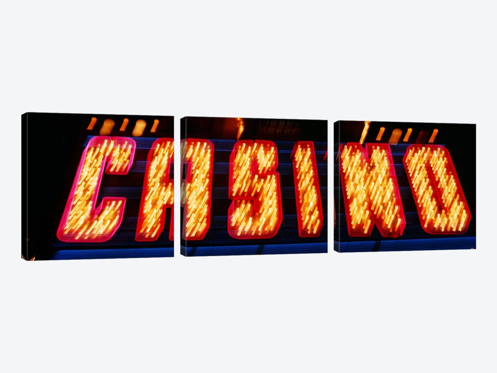 Casino Sign Las Vegas NV by Panoramic Images 3-piece Canvas Artwork