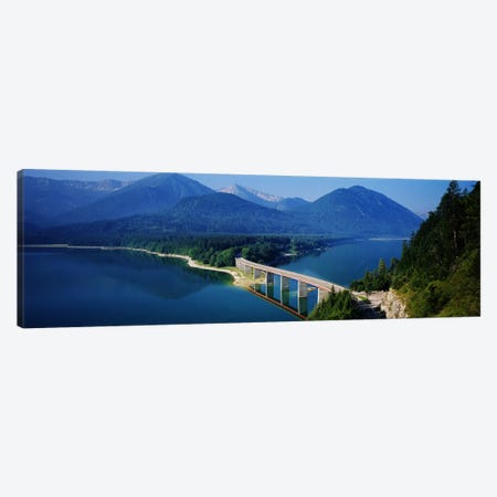 Bridge Over Sylvenstein Reservoir, Isar Valley, Upper Bavaria, Germany Canvas Print #PIM3410} by Panoramic Images Canvas Print
