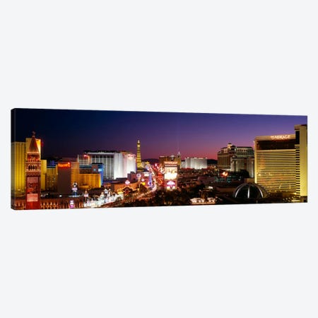 Buildings Lit Up At Night, Las Vegas, Nevada, USA #2 Canvas Print #PIM3417} by Panoramic Images Canvas Art
