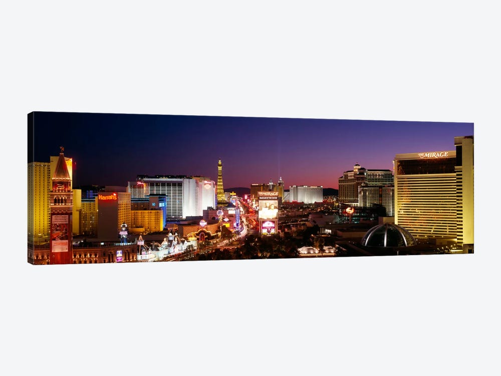 Buildings Lit Up At Night, Las Vegas, Nevada, USA #2 by Panoramic Images 1-piece Canvas Art Print