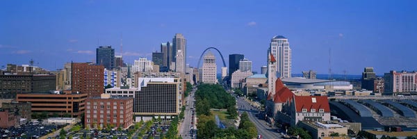 Missouri: High Angle View Of A City, St Louis, Missouri, USA by Panoramic Images