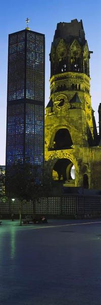 Christianity: Tower of a church, Kaiser Wilhelm Memorial Church, Berlin, Germany by Panoramic Images