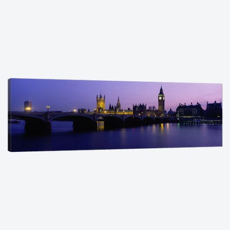 An Illuminated Palace Of Westminster I, London, England, United Kingdom Canvas Print #PIM3426} by Panoramic Images Art Print