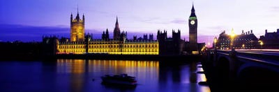 An Illuminated Palace Of Westminster II, London, England, United Kingdom by Panoramic Images multi panel art