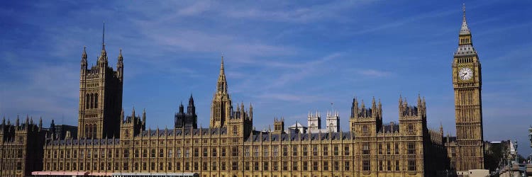 Blue sky over a building, Big Ben and the Houses Of Parliament, London, England by Panoramic Images wall art