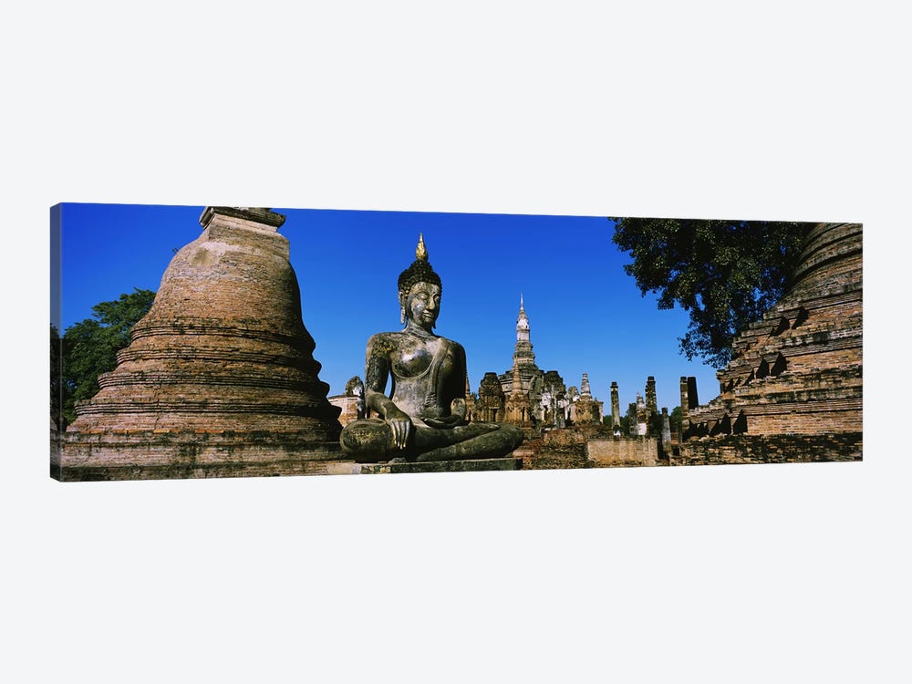 Statue Of Buddha In A Temple, Wat Mahathat, Sukhothai, Thailand by Panoramic Images 1-piece Canvas Wall Art
