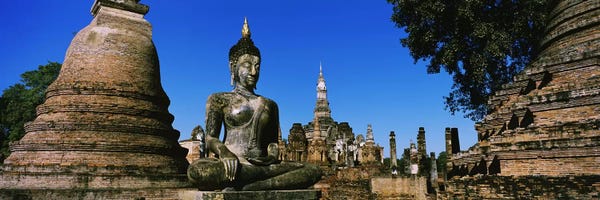 Thailand: Statue Of Buddha In A Temple, Wat Mahathat, Sukhothai, Thailand by Panoramic Images