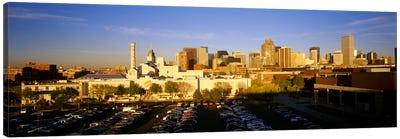 USAColorado, Denver, High angle view of parking lot Canvas Art Print - Skyline Art