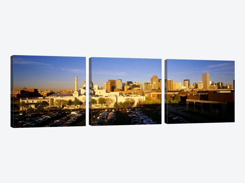 USAColorado, Denver, High angle view of parking lot by Panoramic Images 3-piece Canvas Wall Art