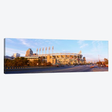 Facade of a baseball stadium, Jacobs Field, Cleveland, Ohio, USA Canvas Print #PIM343} by Panoramic Images Canvas Art Print
