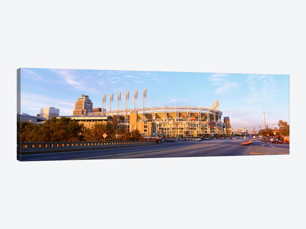 Facade of a baseball stadium, Jacobs Field, Cleveland, Ohio, USA by Panoramic Images 1-piece Canvas Print