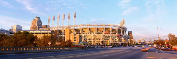Stadiums: Facade of a baseball stadium, Jacobs Field, Cleveland, Ohio, USA by Panoramic Images