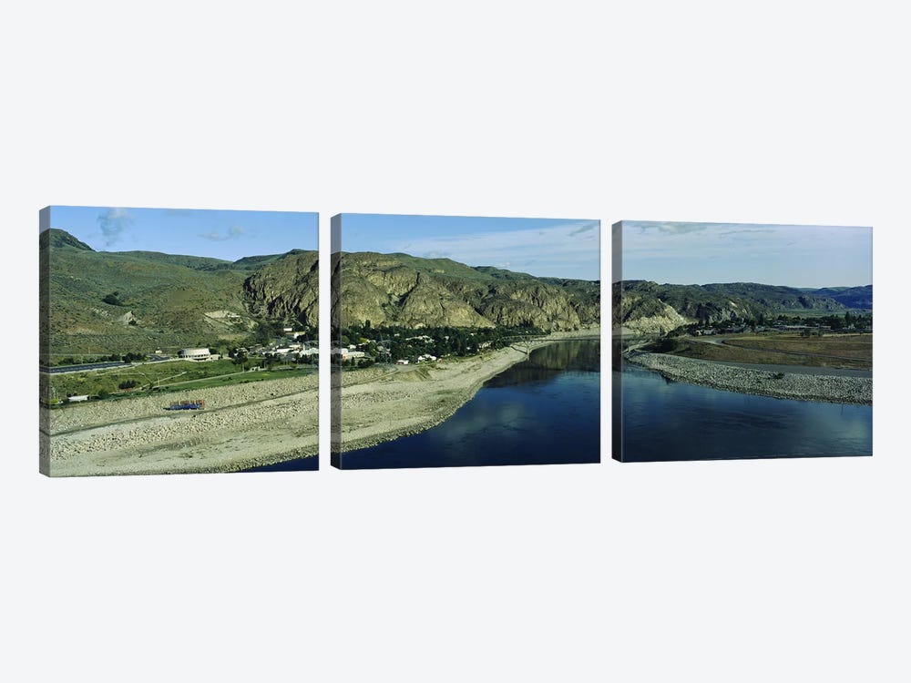 High angle view of Columbia RiverWashington State, USA by Panoramic Images 3-piece Canvas Art Print