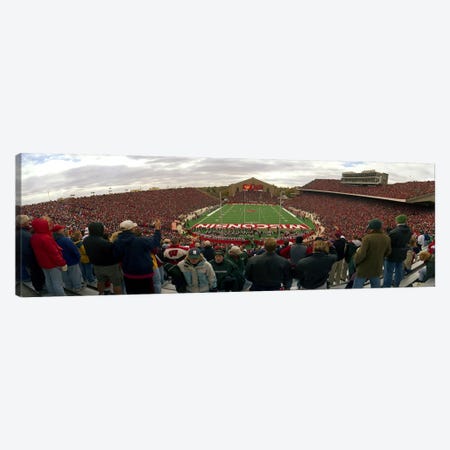 Spectators watching a football match at Camp Randall Stadium, University of Wisconsin, Madison, Dane County, Wisconsin, USA Canvas Print #PIM3445} by Panoramic Images Art Print
