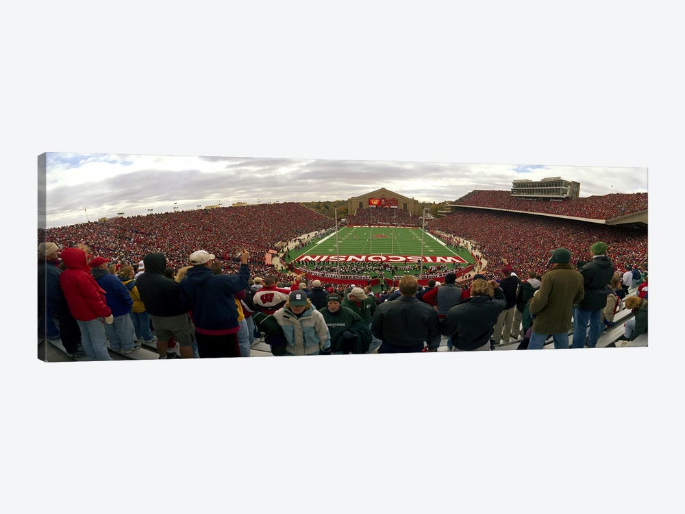 Spectators watching a football match at Camp Randall Stadium, University of Wisconsin, Madison, Dane County, Wisconsin, USA by Panoramic Images 1-piece Canvas Artwork