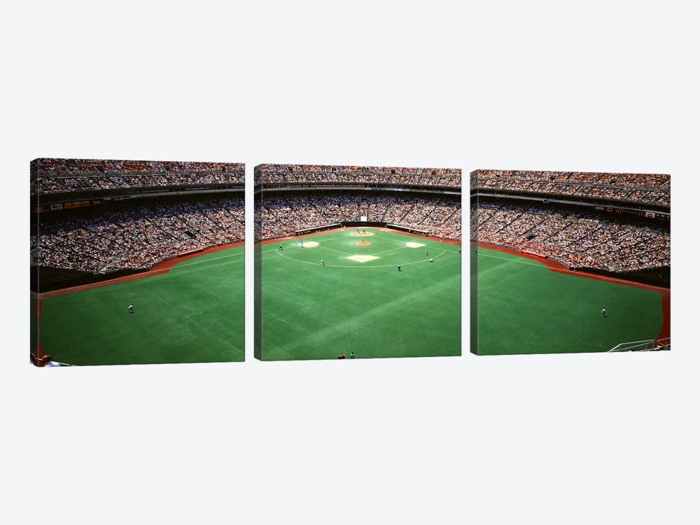 Spectator watching a baseball match, Veterans Stadium, Philadelphia, Pennsylvania, USA #2 by Panoramic Images 3-piece Canvas Artwork