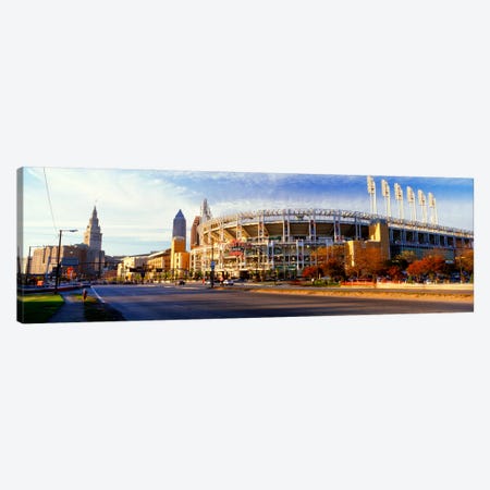 Low angle view of baseball stadium, Jacobs Field, Cleveland, Ohio, USA Canvas Print #PIM344} by Panoramic Images Canvas Art