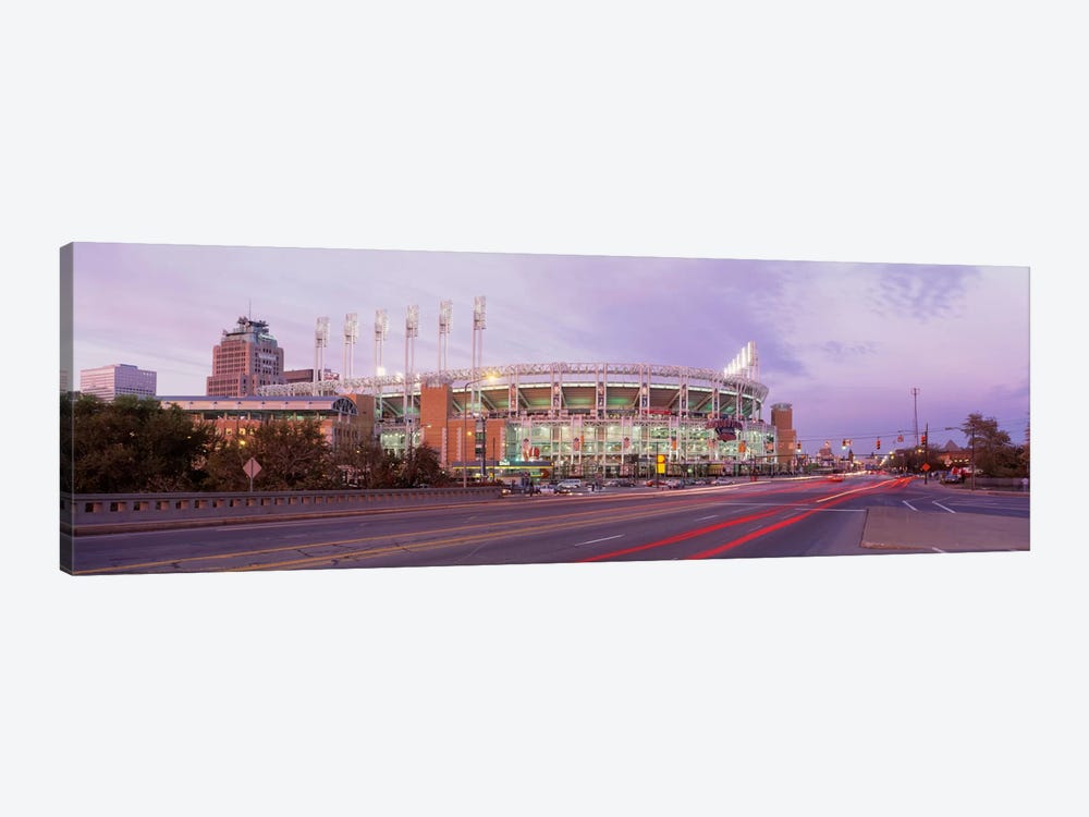 Baseball stadium at the roadside, Jacobs Field, Cleveland, Cuyahoga County, Ohio, USA by Panoramic Images 1-piece Art Print