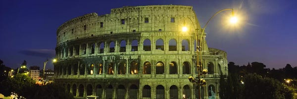 The Colosseum: Ancient Building Lit Up At Night, Coliseum, Rome, Italy by Panoramic Images
