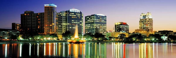Orlando: Skyline At Dusk, Orlando, Florida, USA by Panoramic Images