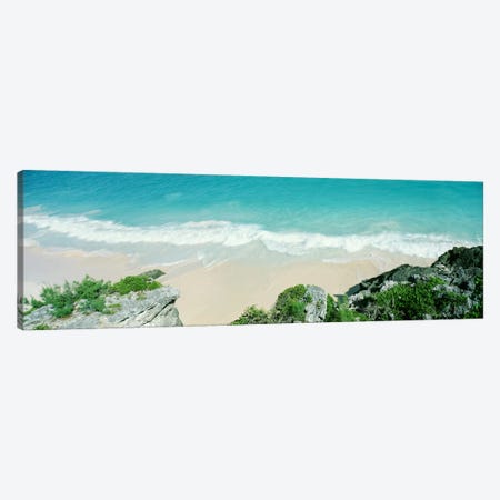 A Receding Surf, Bermuda Canvas Print #PIM3469} by Panoramic Images Canvas Art