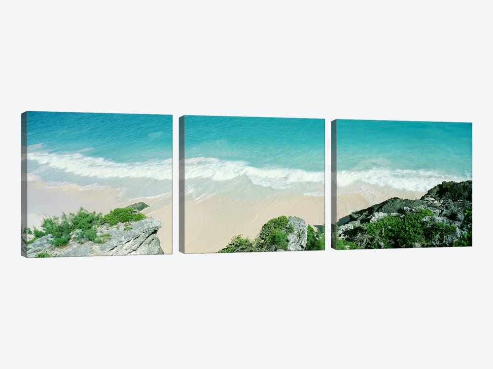 A Receding Surf, Bermuda by Panoramic Images 3-piece Canvas Wall Art