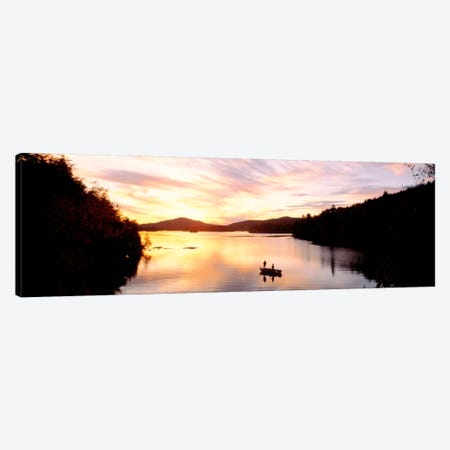 Sunset Saranac Lake Franklin Co Adirondack Mtns NY USA Canvas Print #PIM347} by Panoramic Images Canvas Artwork