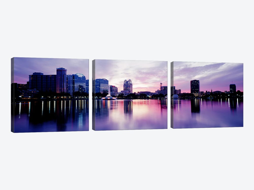 Lake Eola In Orlando, Orlando, Florida, USA by Panoramic Images 3-piece Canvas Wall Art