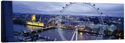 London Eye (Millennium Wheel), London, England, United Kingdom Canvas Art Print - Ferris Wheels