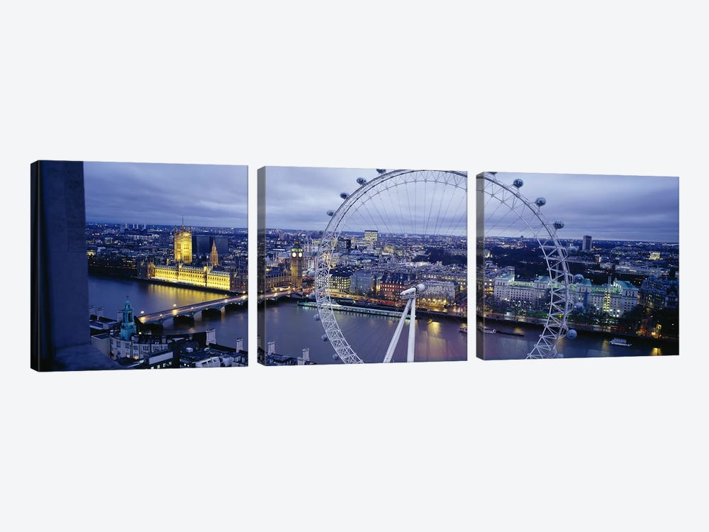London Eye (Millennium Wheel), London, England, United Kingdom by Panoramic Images 3-piece Canvas Art
