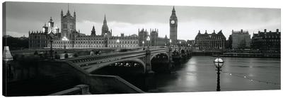 Westminster Bridge, London, England, United Kingdom Canvas Art Print - Bridge Art