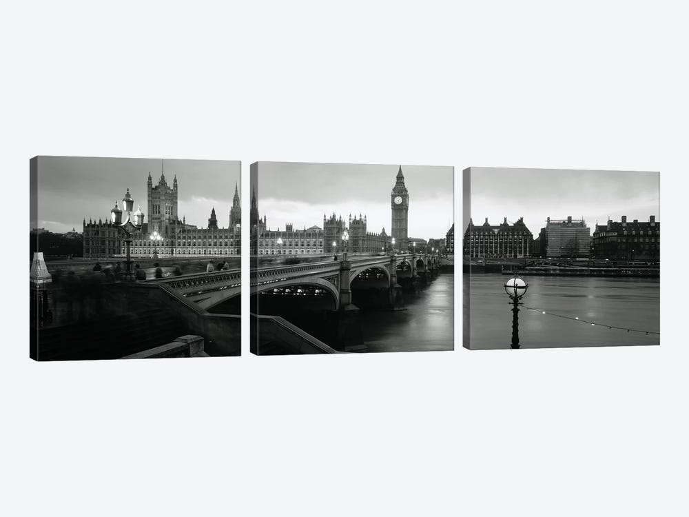Westminster Bridge, London, England, United Kingdom by Panoramic Images 3-piece Canvas Wall Art