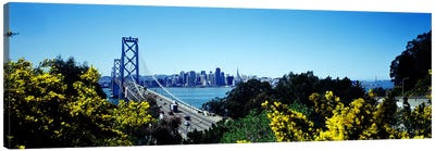 Bay Bridge In San Francisco, San Francisco, California, USA Canvas Art Print - San Francisco Skylines