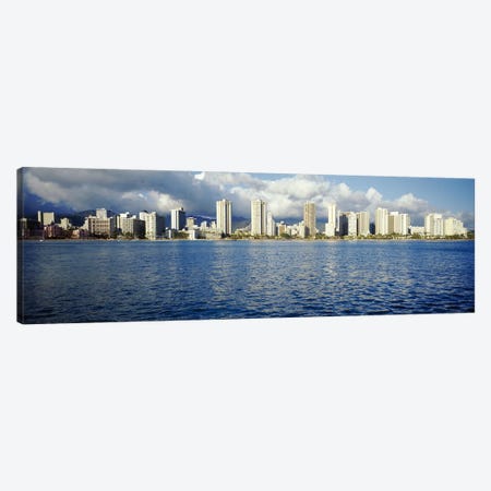 Buildings at the waterfront, Honolulu, Oahu, Hawaii, USA Canvas Print #PIM3496} by Panoramic Images Canvas Art