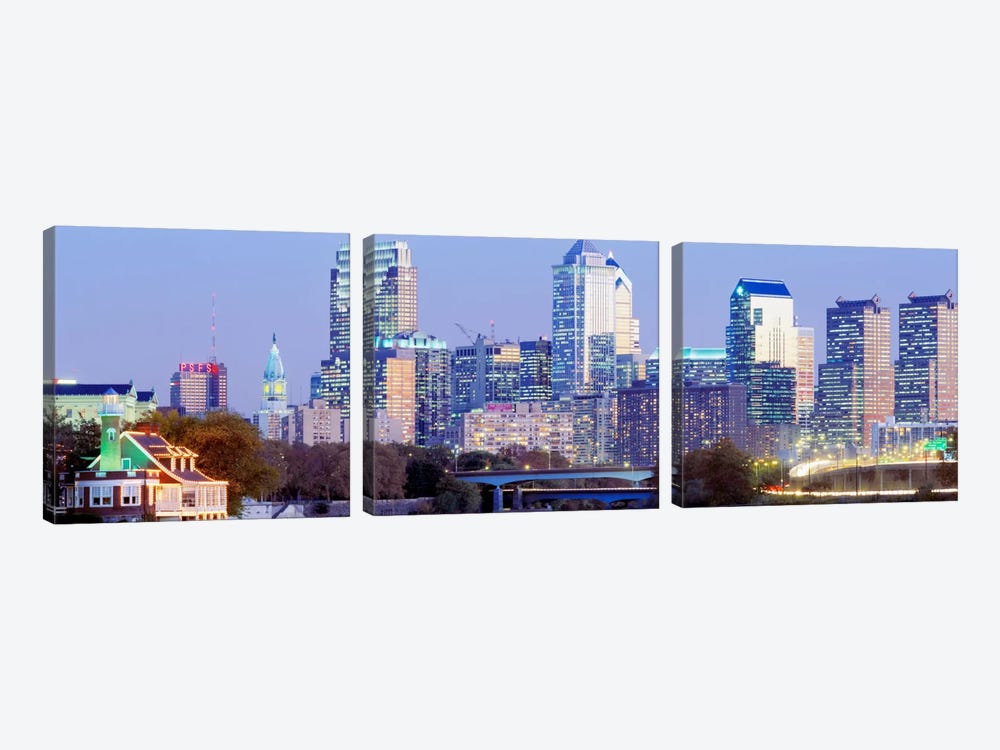 Philadelphia Pennsylvania USA by Panoramic Images 3-piece Canvas Artwork