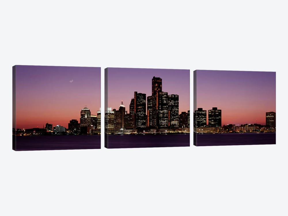 DetroitMichigan, USA by Panoramic Images 3-piece Canvas Art Print